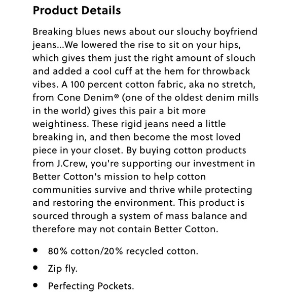 NWT J. Crew Cuffed Slouchy Boyfriend Jeans - Picture 9 of 11